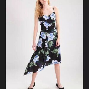 Banana Republic Floral Asymmetrical Strap Dress